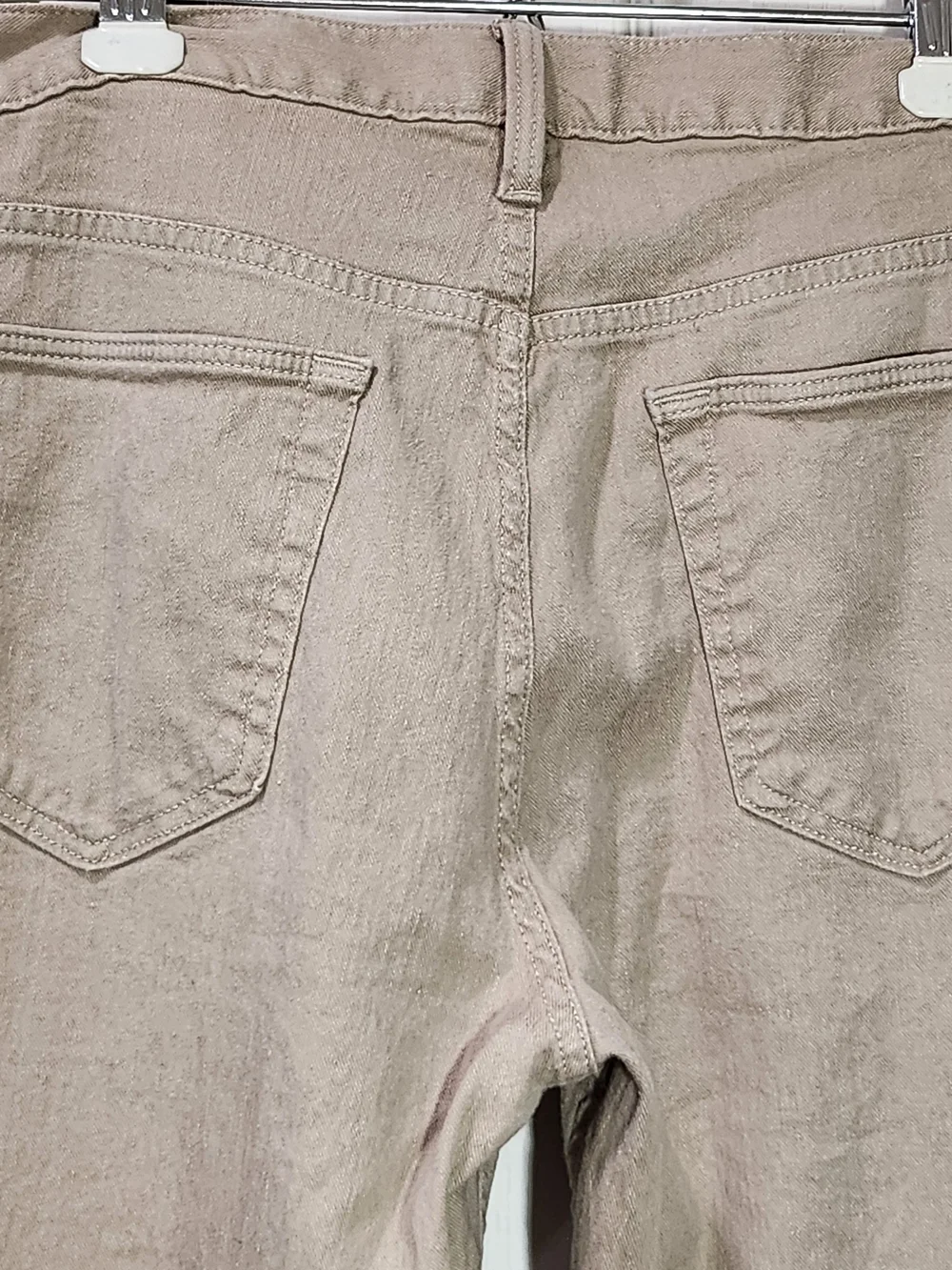Banana Republic Slim Fit Linen Blend Stretch Pants Khaki Tan Size 33x32